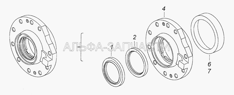 6520-2502050 Крышка подшипника (6520-2402176 Манжета с пружиной) 